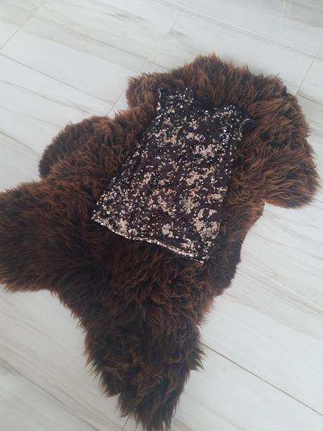 Detské flitrované šaty 104, 110