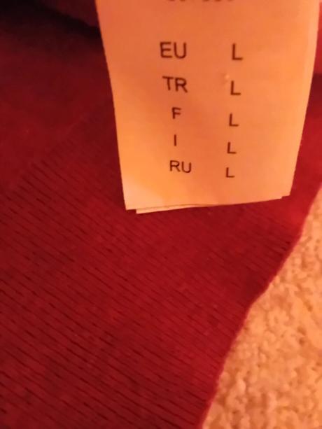 Bordový pulóver s okrúhlym výstrihom, tchibo,l