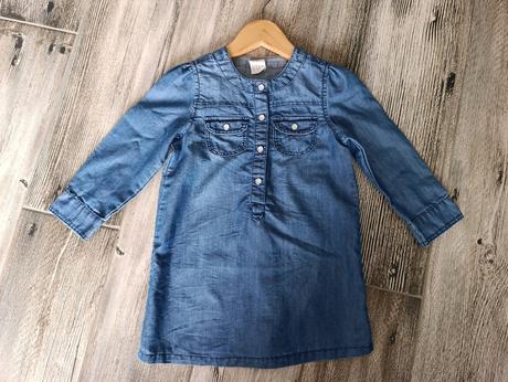 Riflové šaty, h&m,86