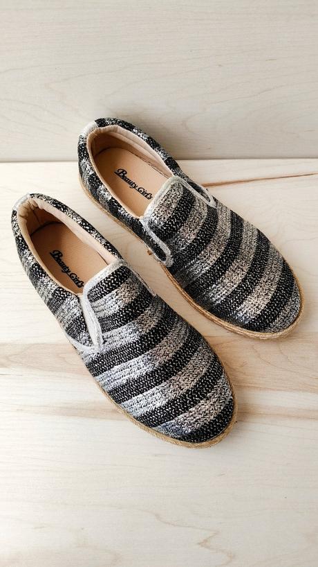 Espadrilky strieborno-čierne, 37