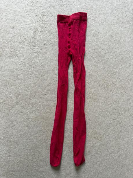 Hrubé červené pančuchy, h&m,122