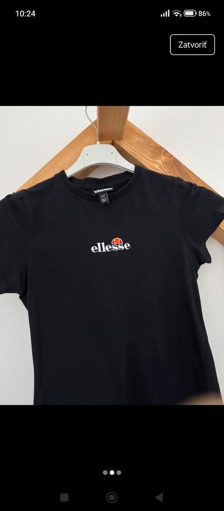 Čierne tričko ellesse, elle,s