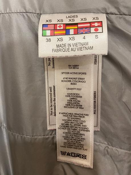 Zimna bunda spyder, xs