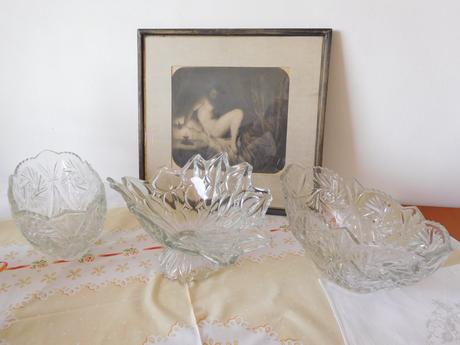 Lisované sklo mysy na ovocie, 