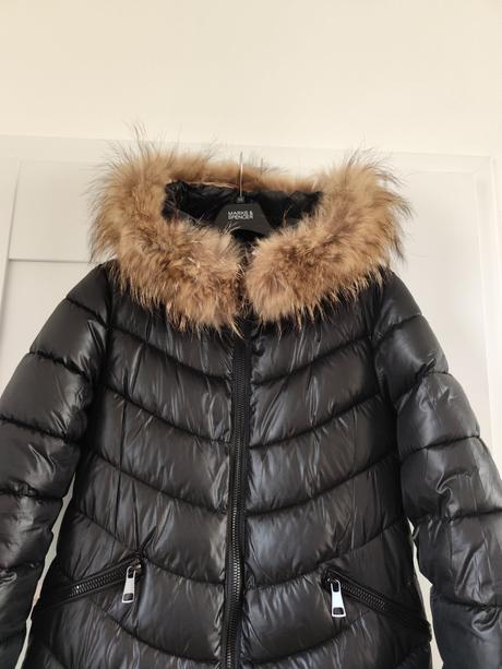 Zimna bunda s pravou kozusinou, s