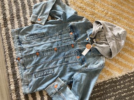 Rifľová bunda s kapucou, lindex,146