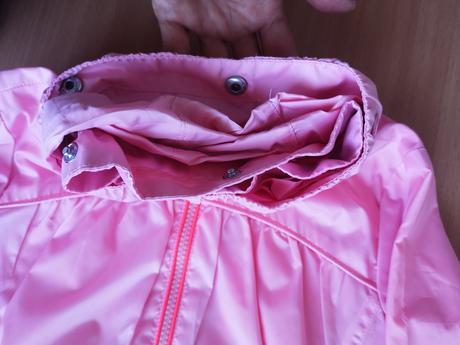 Ľahká ružová vetrovka s kapucou - aj do dažďa, palomino,122