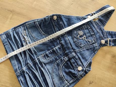 Riflová suknička na traky, 116