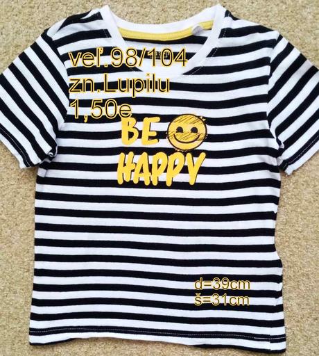Chlapčenské tričko veĺ.98/104, zn.lupilu, lupilu,98