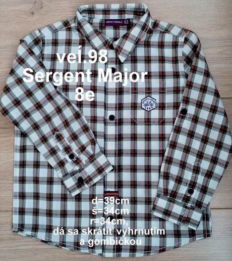 Košeĺa chlapčenská veĺ.98, sergent major,98