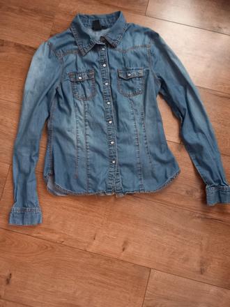 Košeľa riflova damska, h&m,38