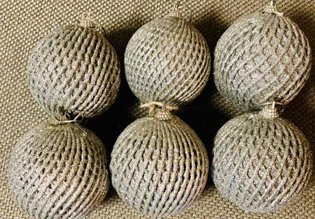 Ozdoby na stromček gule 6 ks, 