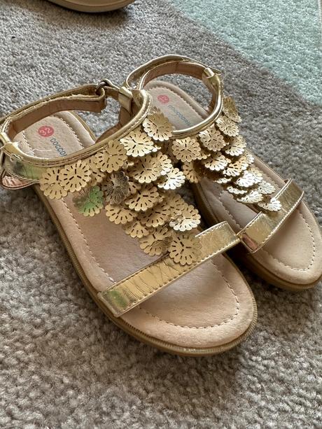 Zlate sandálky cocodrillo, vel 32, 7 eur, coccodrillo,32