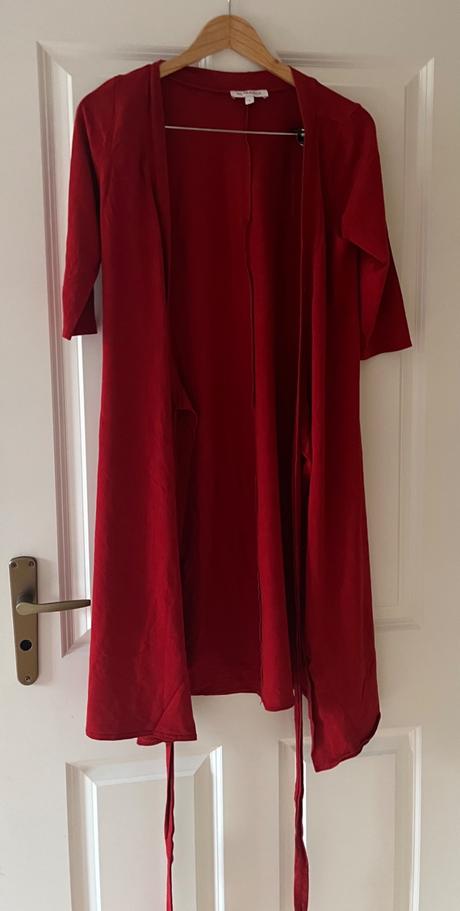 Červené zavinovacie šaty, reparáda, s/36, s