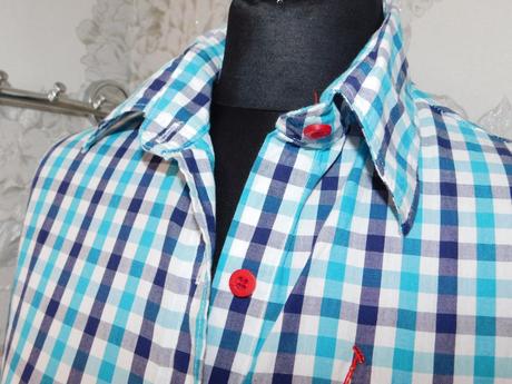 Pekna karo košelova bluzka s roll-up rukavmi, u.s. polo assn.,34