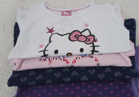 Balík 4 kusov tričiek pre dievčatko vel.98/104, 104–116