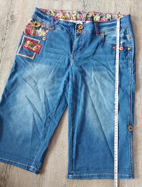 Rifľové kraťasy - roll-upky, bonprix,40