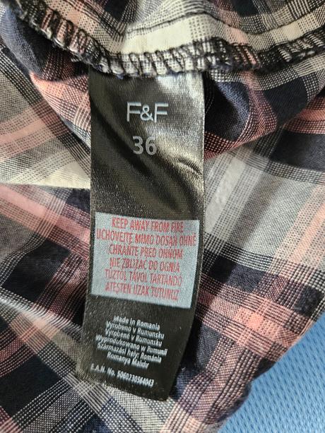 Karované šaty, f&f,36