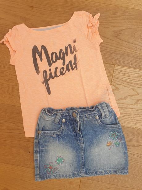 Riflová sukňa s výšivkou, 98