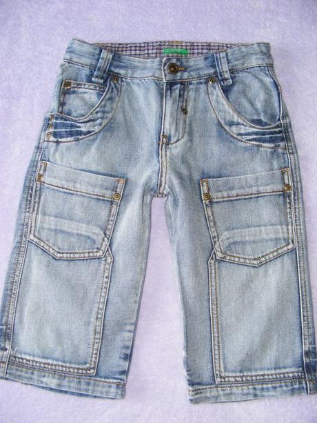 Rifľové bermudy zn. benetton, benetton,110