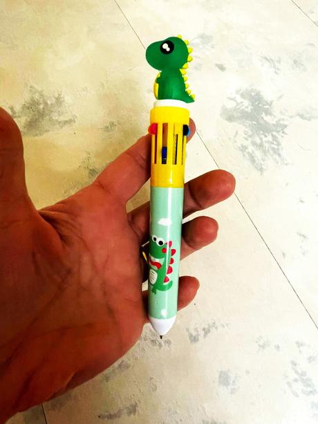 10 farebné guličkové pero dinosaurus,