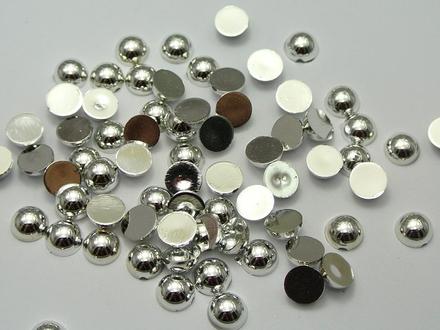 Ozdobné kamienky 10 mm strieborné, 