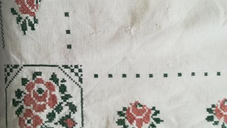 Retro ľanový obrus,