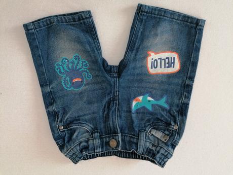 Kraťasy rifľové bavlnené, 98