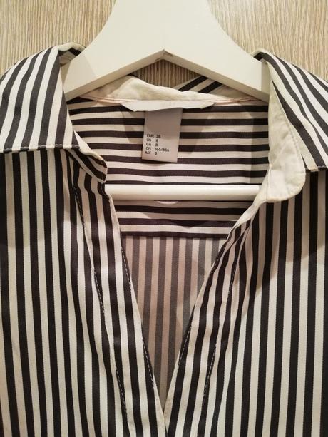 Čierno-biela prúžkovaná h&m košeľa, h&m,m