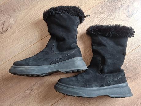 Členkové čižmy s kožušinkou, zara,36