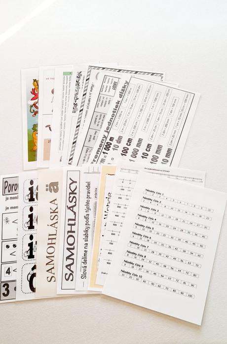 15 kusov učebné pomôcky - pre 3. a 4. ročník,