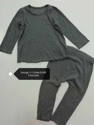 Vrúbkovaný komplet súprava tričko a legíny, george,86