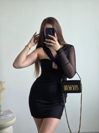 Čierne šaty leger 36, 36