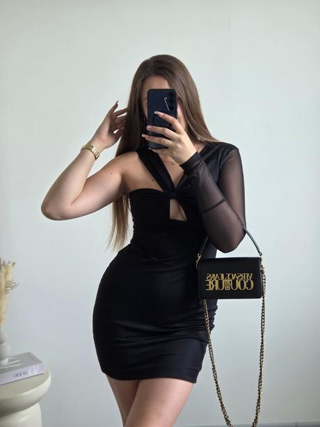 Čierne šaty leger 36, 36