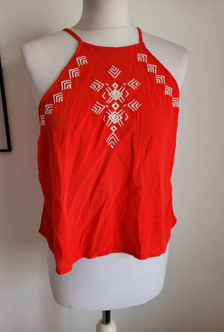 Červené tričko na ramienka, m