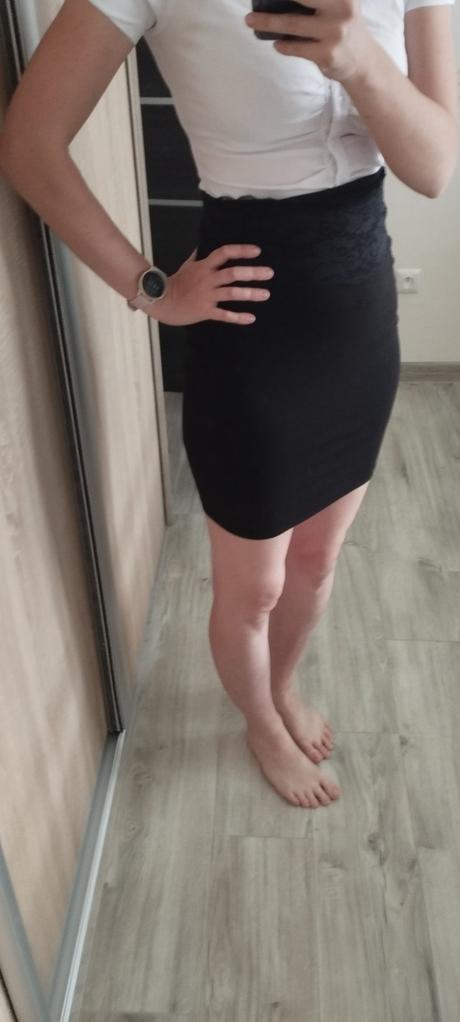 Elegantná vysoká sukňa, m