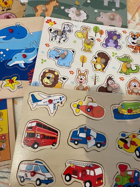 Drevené vkladačky puzzle, 