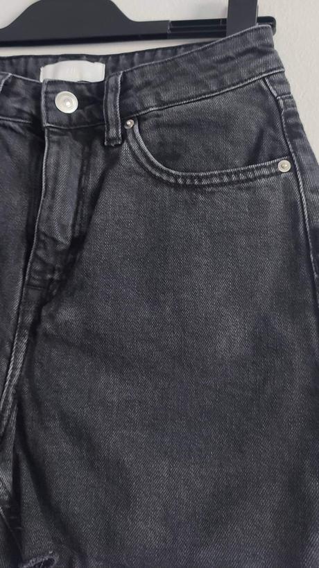 Riflové šortky s vysokým pásom h&m, h&m,xs