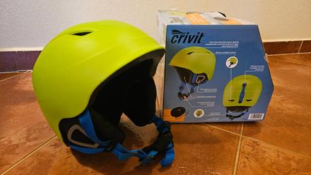 Detská helma na lyžovanie + okuliare, l