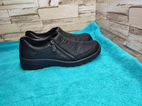 Rieker 40 - dámske kožené našuchovacie topánky s m, rieker,40