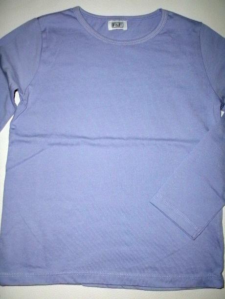 Jednofarebné tričko pre 4-5 roč. škôlkarku, f&f,110