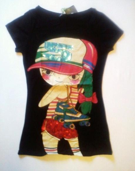 Cierne damske predlzene tricko vel.s/m, s