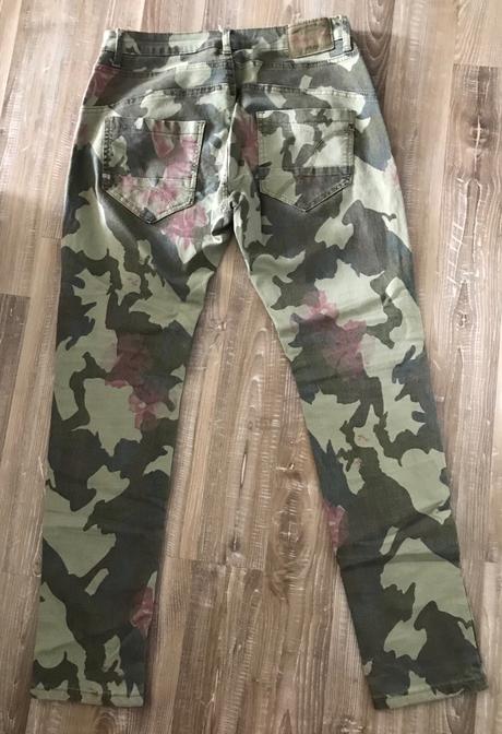 Elastické maskáčové nohavice/rifle, 38