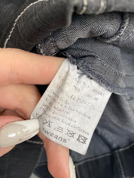 Šedá rifľová bunda, l