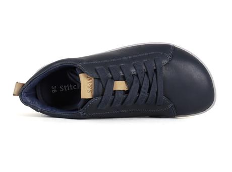 Stitch & walk - kožené tenisky tmavomodré, 36 - 47