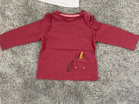 Fred&flo tričká 2x 6/9m jednorožec+krhla, tesco,74