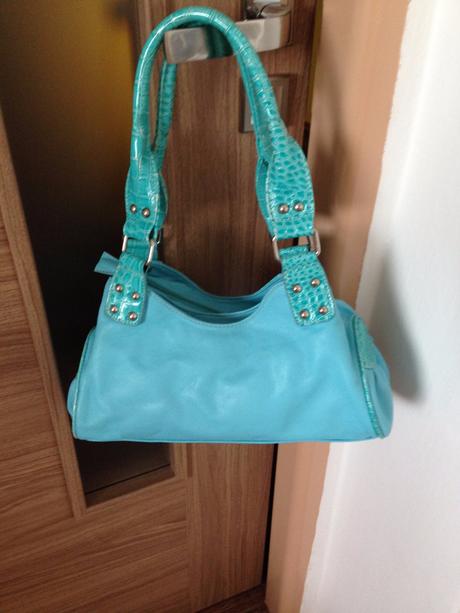 Nádherná tyrkysová kabelka 1x použitá, 