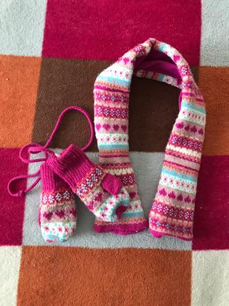 Šal a rukavičky pre dievčata, zn. c&a, c&a,80