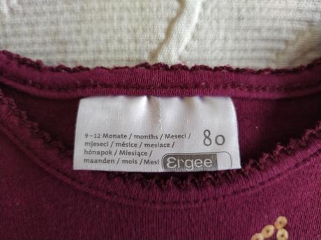 Predĺžené tričko s tylom, vianočné, ergee,80