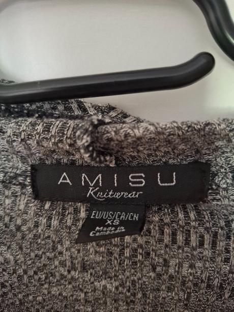 Svetrík s koženkovými rukávmi, amisu,xs